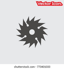 circular saw blades. Icon isolated sign symbol and flat style for app, web and digital design. Vector illustration.