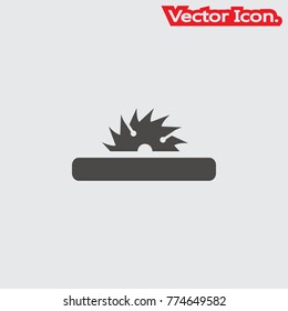 circular saw blades. Icon isolated sign symbol and flat style for app, web and digital design. Vector illustration.
