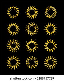 circular saw blades vector, brutalism forms