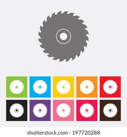 Circular saw bladesicon icon - Vector