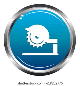 Circular saw Blue Icon