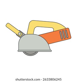 Circular saw color flat icon for representing tools carpentry construction projects websites apps marketing materials related to woodworking home improvement
