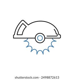 circular saw concept line icon. Simple element illustration. circular saw concept outline symbol design.