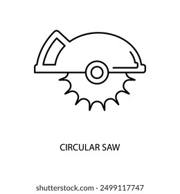 circular saw concept line icon. Simple element illustration. circular saw concept outline symbol design.