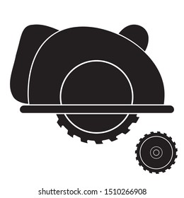 Circular saw construction tool icon on isolated background. Vector image esp 10