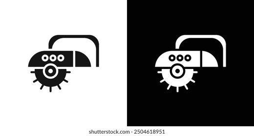 circular saw cutting tool icon Symbol mark in filled style