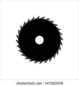 Circular Saw Disk Icon Design Vector Art Illustration