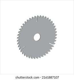 Circular Saw Disk Icon Design Vector Art Illustration