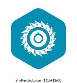 Circular saw disk icon in simple style isolated on white background vector illustration