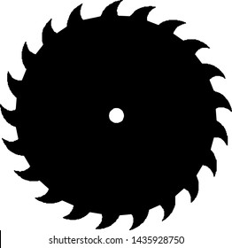 Circular saw disk. Vector icon isolated on white background