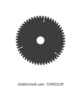 Circular saw disk. Vector icon is isolated on white background