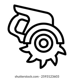 Circular Saw Glyph Icon Design For Personal nad Commercial Use