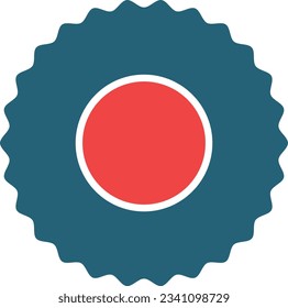 Circular Saw Glyph Two Color Icon For Personal And Commercial Use.
