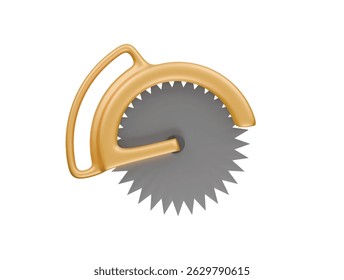  ícone de serra circular renderização de ilustração 3d