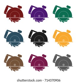 Circular saw icon in black style isolated on white background. Build and repair symbol stock vector illustration.
