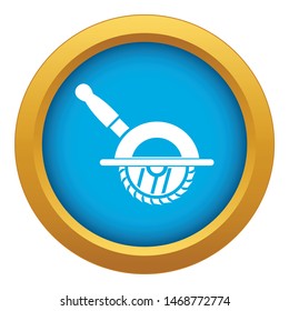 Circular saw icon blue vector isolated on white background for any design