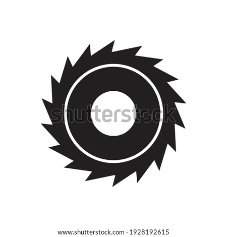 Circular saw icon design isolated on white background