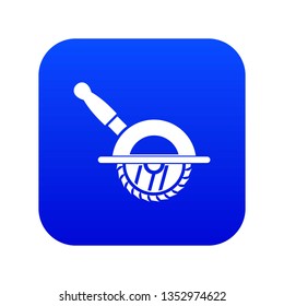 Circular saw icon digital blue for any design isolated on white vector illustration