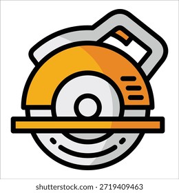 Circular Saw Icon Element For Design