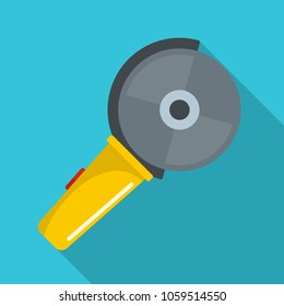 Circular saw icon. Flat illustration of circular saw vector icon for web