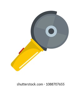 Circular saw icon. Flat illustration of circular saw vector icon for web