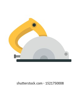 Circular saw icon. Flat illustration of circular saw vector icon for web design