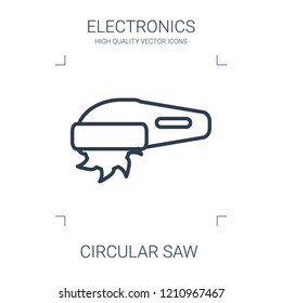 circular saw icon. high quality line circular saw icon on white background. from electronics collection flat trendy vector circular saw symbol. use for web and mobile