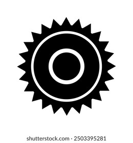 Kreissäge, Symbol auf Hintergrund