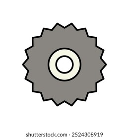 Circular Saw icon isolated on a white background. Vector illustration.