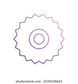 Ícone de Serra Circular isolado em um fundo branco. Ilustração vetorial.