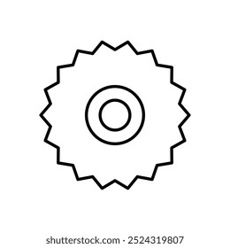 Circular Saw icon isolated on a white background. Vector illustration.