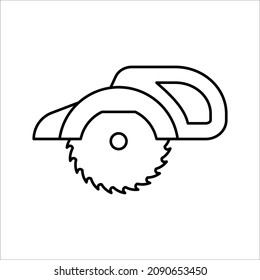 circular saw icon on white background. From Working tools, Construction and Manufacturing icons.