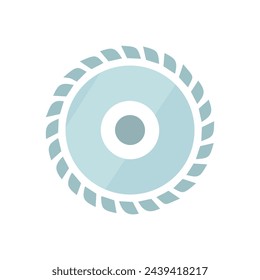 icono de sierra circular sobre fondo blanco, ilustración vectorial