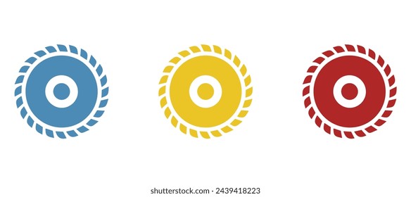 circular saw icon on a white background, vector illustration