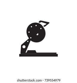 circular saw icon on white background