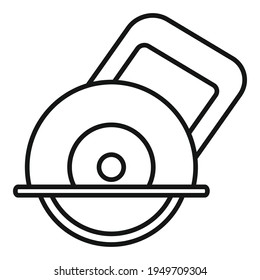 Circular saw icon. Outline Circular saw vector icon for web design isolated on white background