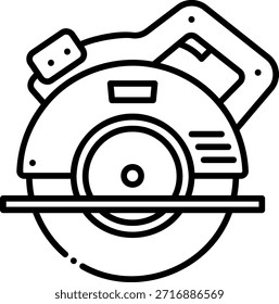 Kreissäge-Symbol: Elektrowerkzeug für die Holzbearbeitung