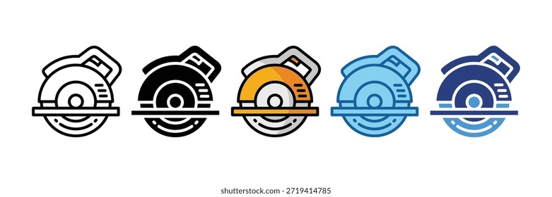 Conjunto de Ícones de Exibição Circular Coleção de Vários Estilos