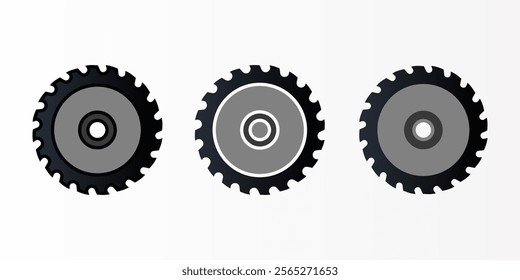 Circular Saw icon set. Saw sign. for mobile concept and web design. vector illustration on white background