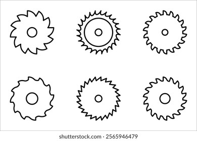 circular saw icon set. From Working tools, Construction and Manufacturing icons. vector illustration on white background