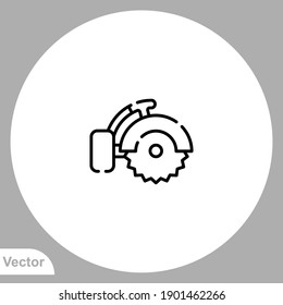 Circular saw icon sign vector,Symbol, logo illustration for web and mobile