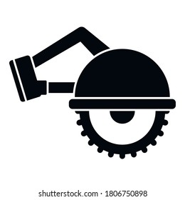 Icono de la sierra circular. Ilustración simple del icono del vector de sierra circular para el diseño web aislado en fondo blanco