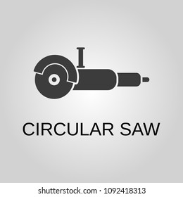 Circular saw icon. Circular saw symbol. Flat design. Stock - Vector illustration