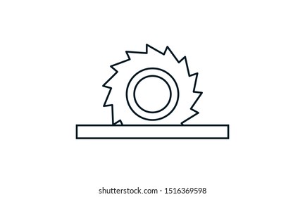 Circular saw icon. Tool and construction usage. Vector illustration