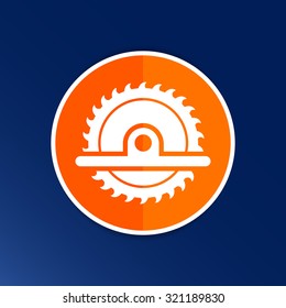 Circular Saw icon vector button logo symbol concept.
