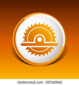 Circular Saw icon vector button logo symbol concept.