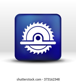 Circular Saw icon vector button logo symbol concept.