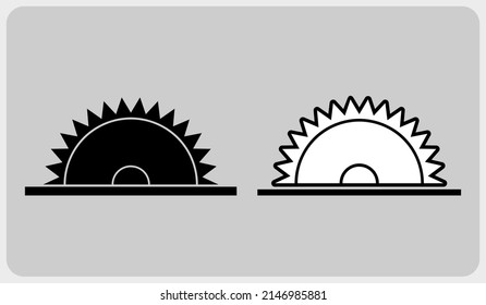 circular saw icon in vector illustration