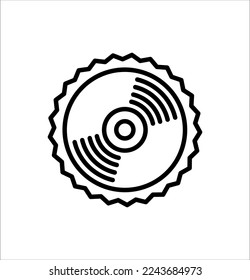 circular saw icon vector illustration logo template for many purpose. Isolated on white background.