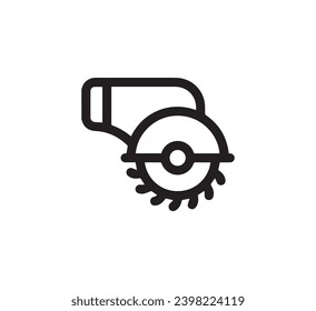 Circular Saw icon vector. Linear style sign for mobile concept and web design. Circular Saw symbol illustration. Pixel vector graphics - Vector.